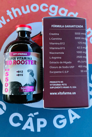 Thuốc nuôi gà đá Super Vitamina Red Rooster B12 5500 - Mỹ